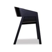 Merano Armchair - Black Stained - Black Pad - by TON gallery detail image
