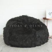 Lush Fur Bean Bag - Black gallery detail image