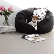 Pierre Fur Bean Bag - Black gallery detail image