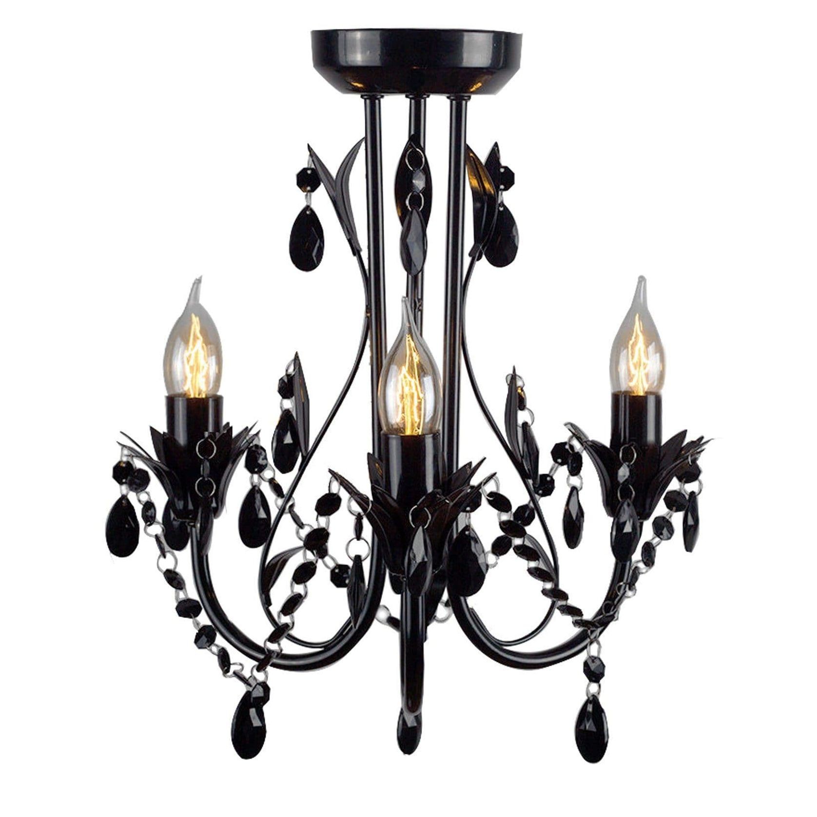 Harmony | Leaf Chandelier - Black gallery detail image