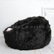 Lush Fur Bean Bag - Black gallery detail image