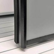Grey Toughened Glass Sliding Door With Double Tracks gallery detail image