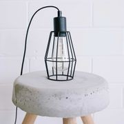 Industrial Cage Light - Black gallery detail image