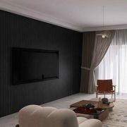 WOODFLEX Flexible Acoustic Wood Slat Wall Panel - Black Coated - 3000mm x 600mm gallery detail image