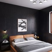 WOODFLEX Flexible Acoustic Wood Slat Wall Panel, Black Veneer - 2700mm x 600mm gallery detail image