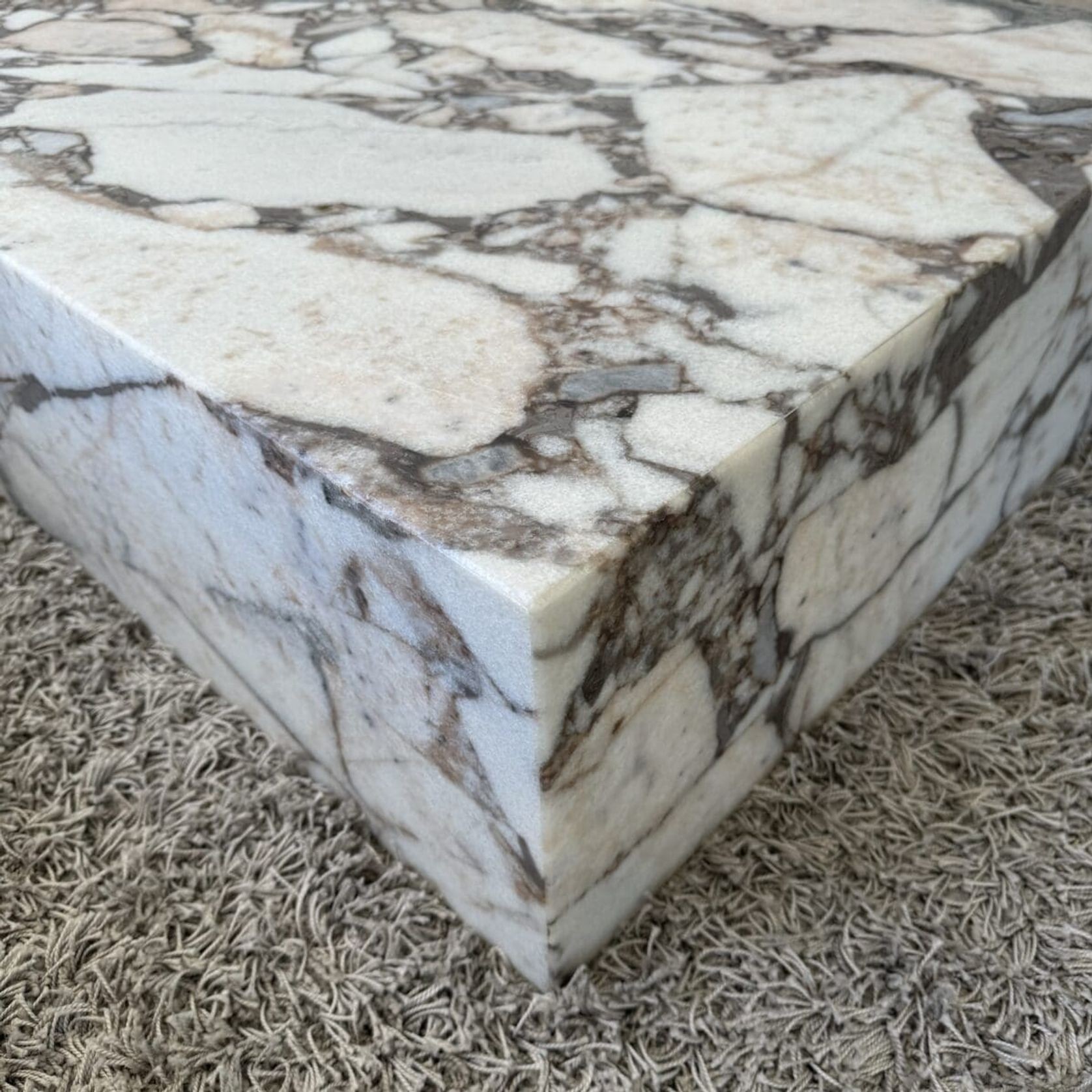 Block Coffee Table - Milky Blue gallery detail image