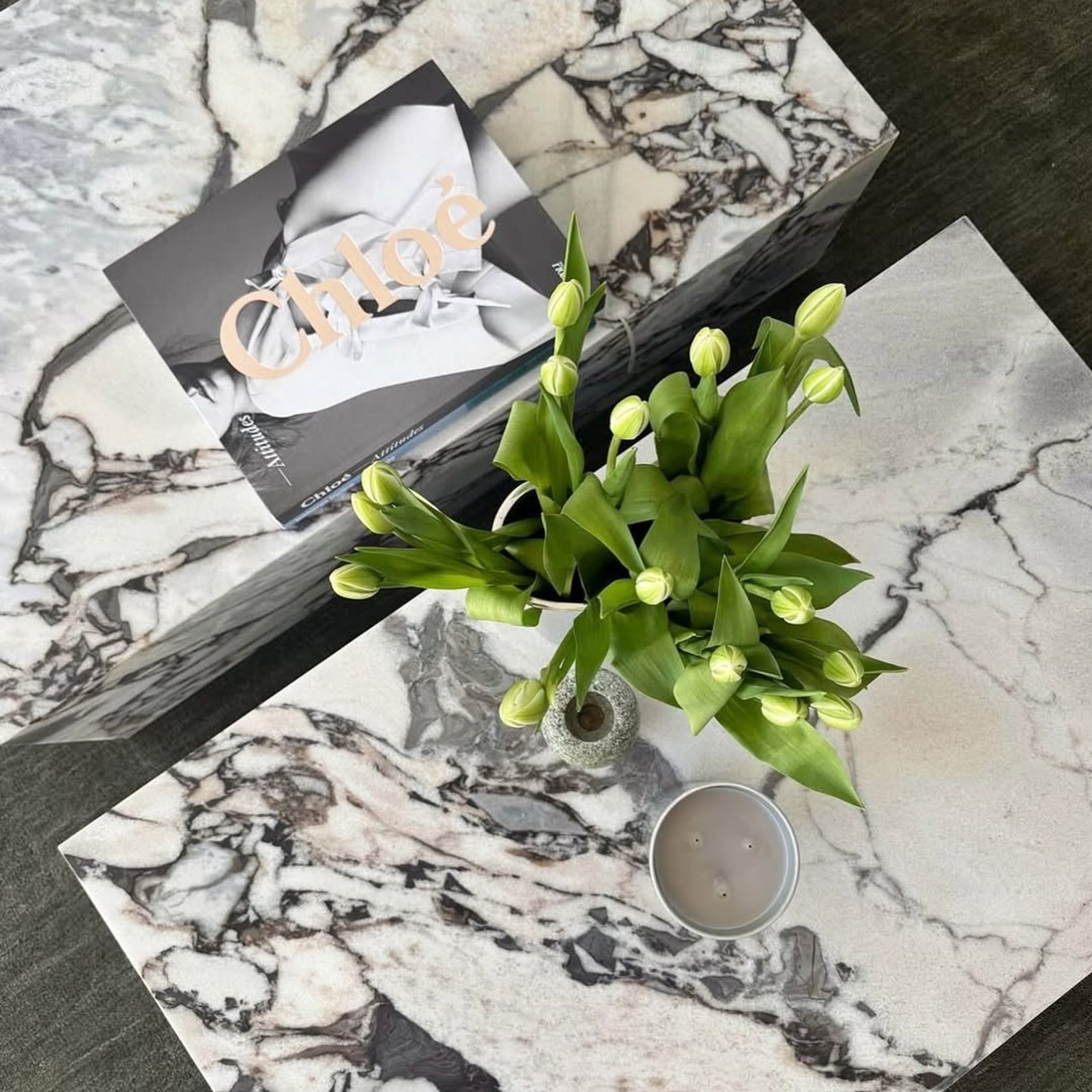 Block Coffee Table - Milky Blue gallery detail image