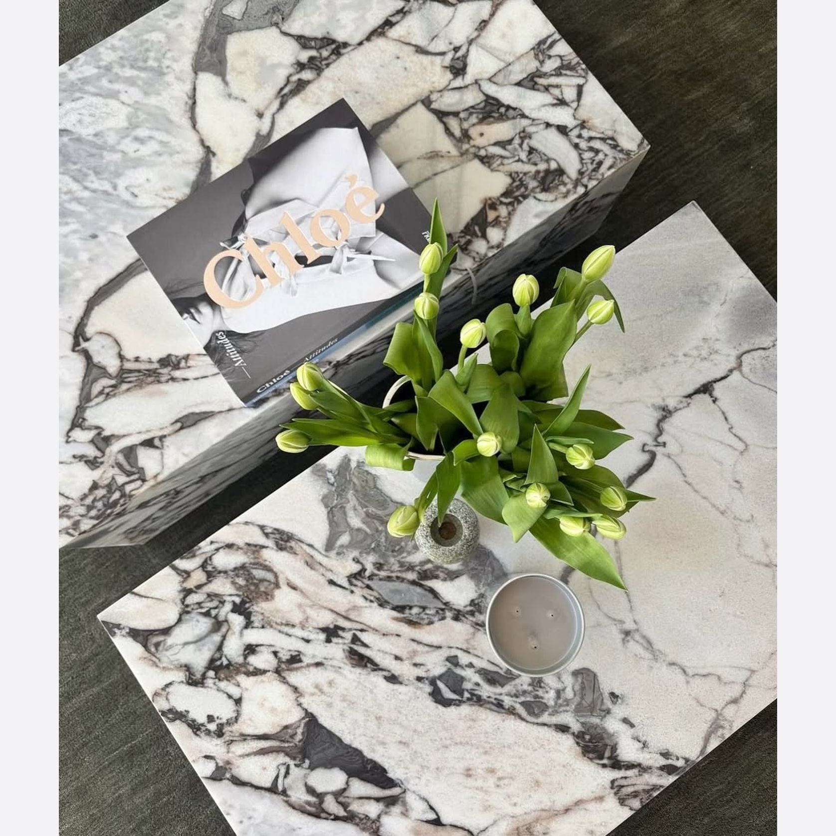 Block Coffee Table - Milky Blue gallery detail image