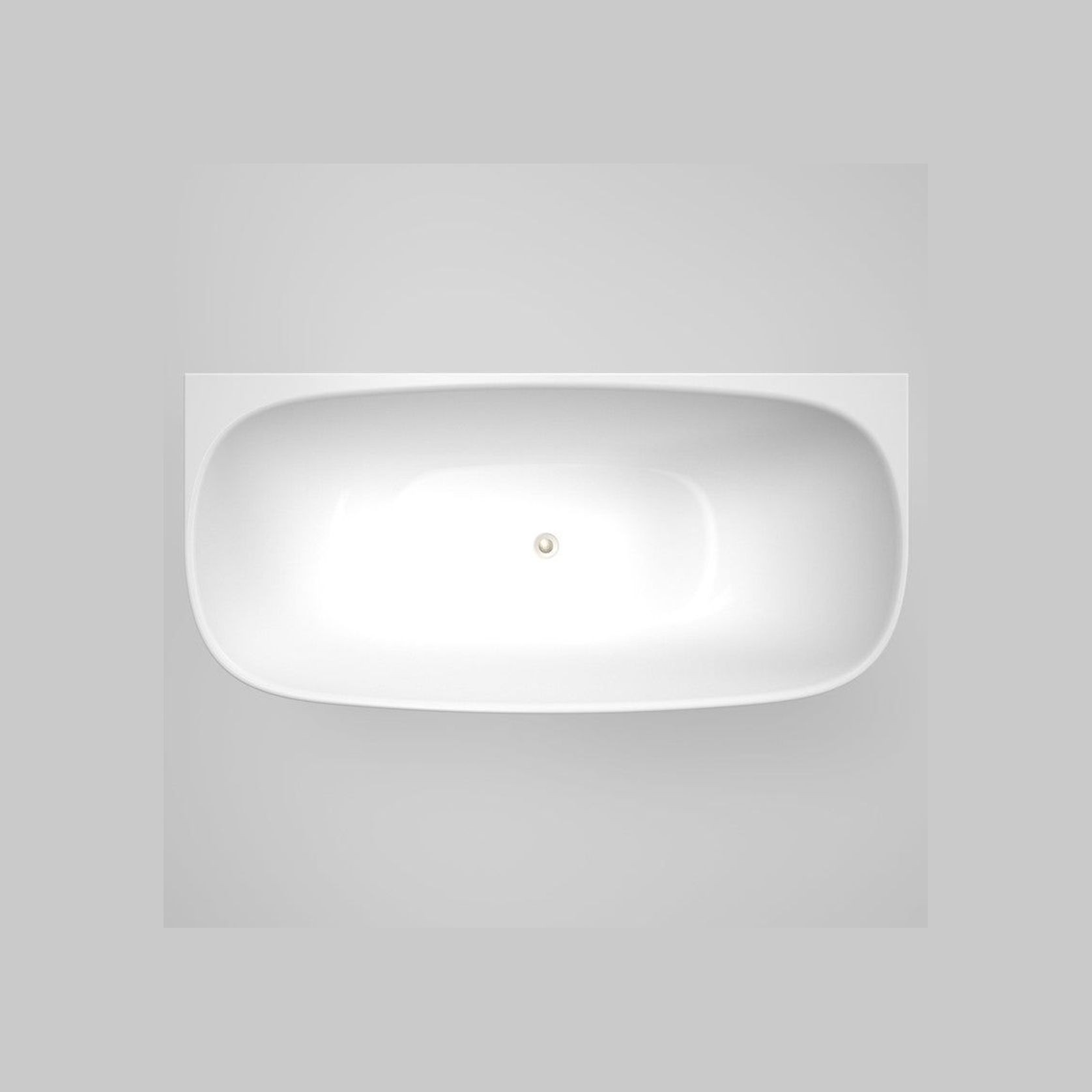 Caroma Contura II 1700mm Back to Wall Freestanding Bath - Matte White gallery detail image