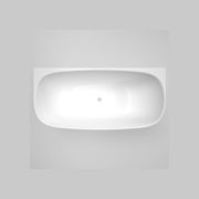 Caroma Contura II 1700mm Back to Wall Freestanding Bath - Matte White gallery detail image