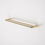 Caroma Contura II 620mm Double Towel Rail - Brushed Brass gallery detail image