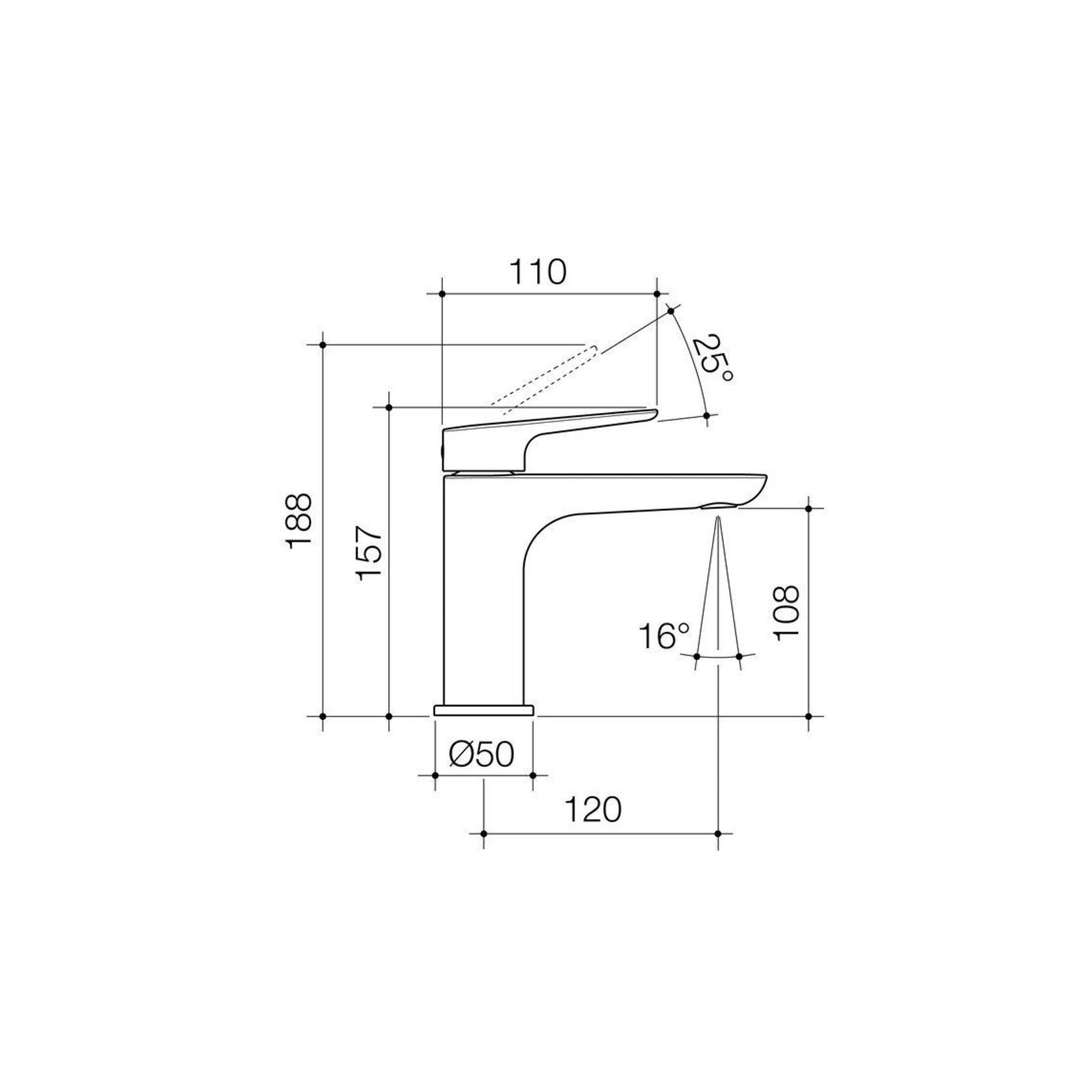 Caroma Contura II Basin Mixer - Brushed Bronze gallery detail image