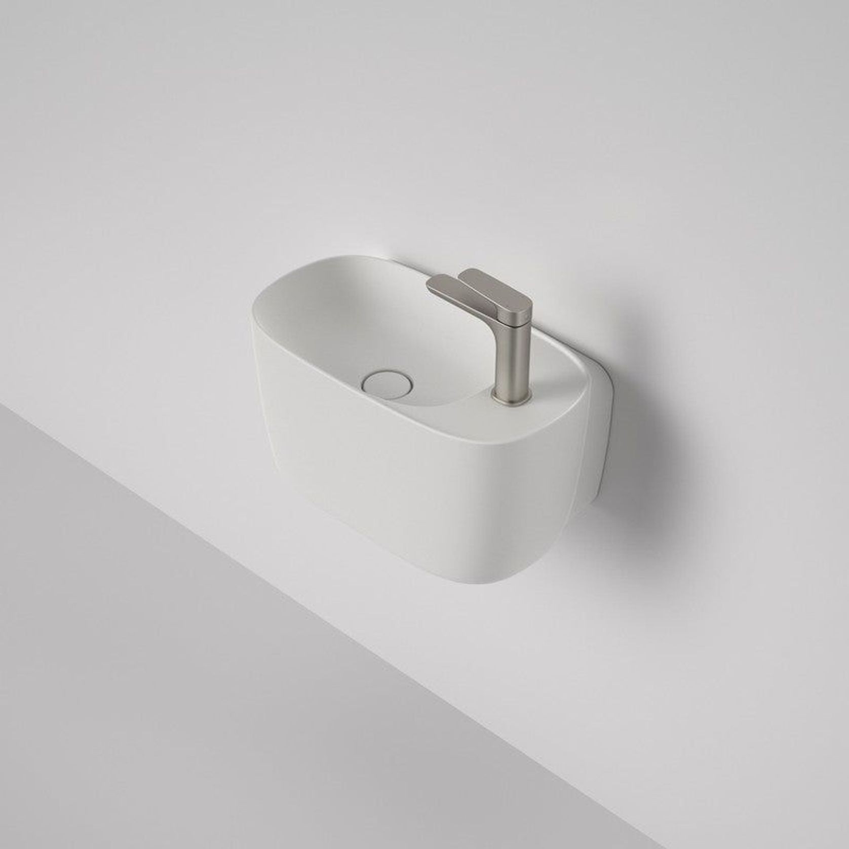 Caroma Contura II Hand Wall Basin | Matte White gallery detail image