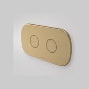Caroma Contura II Invisi Series II Round DC Dual Flush Button Panel - Brushed Brass gallery detail image