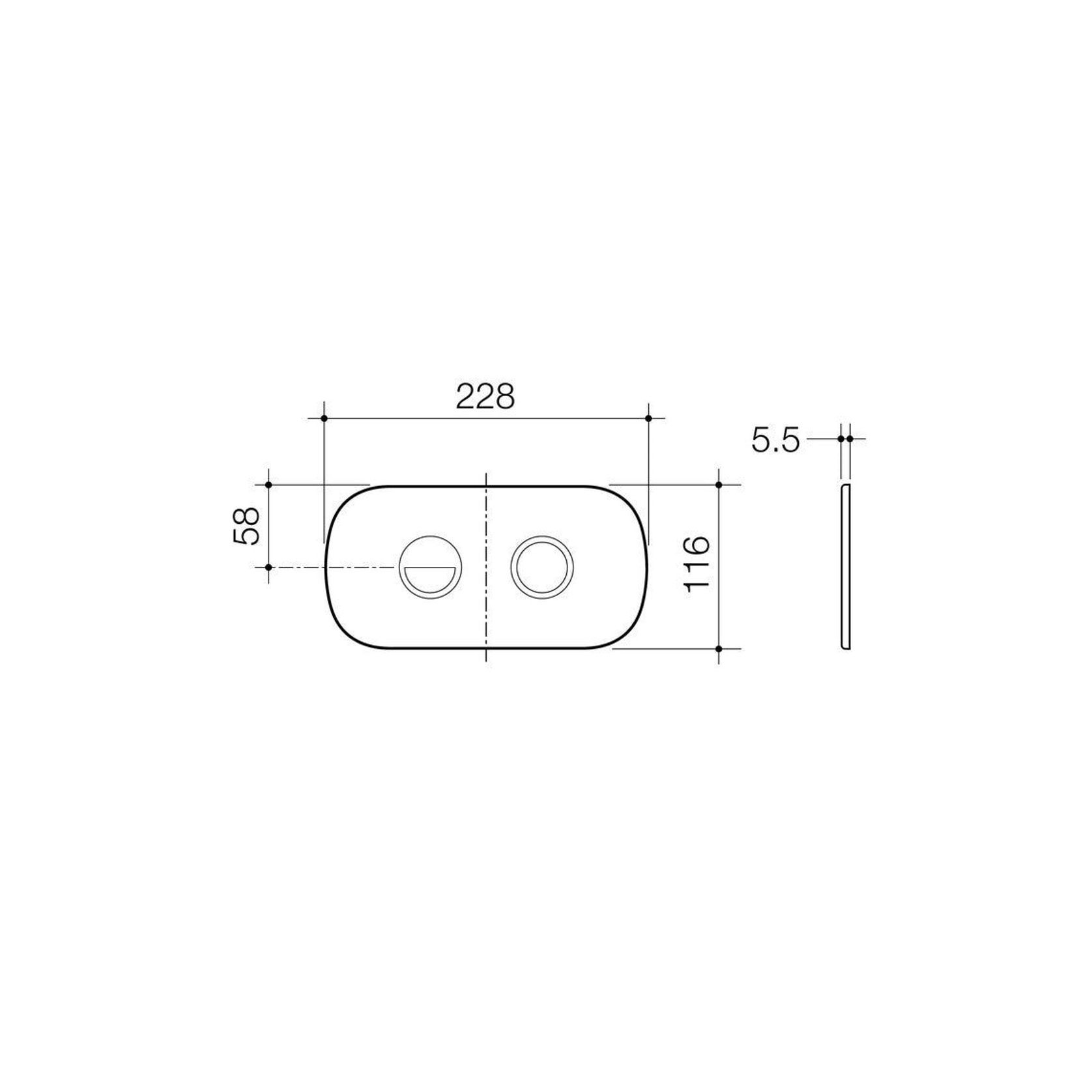 Caroma Round DC Dual Flush Button Panel | Bronze gallery detail image