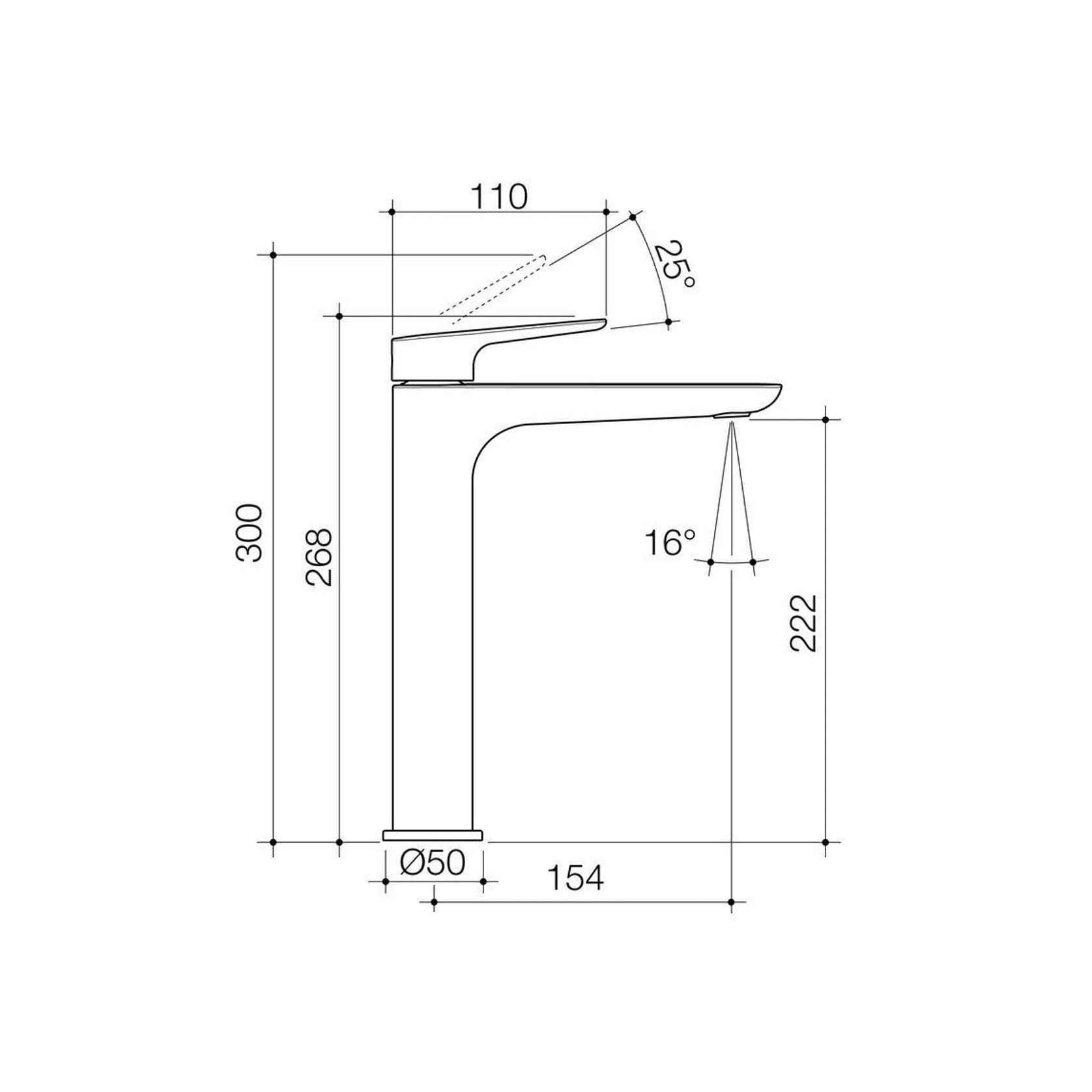 Caroma Contura II Tower Basin Mixer - Brushed Bronze gallery detail image