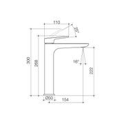 Caroma Contura II Tower Basin Mixer - Brushed Bronze gallery detail image