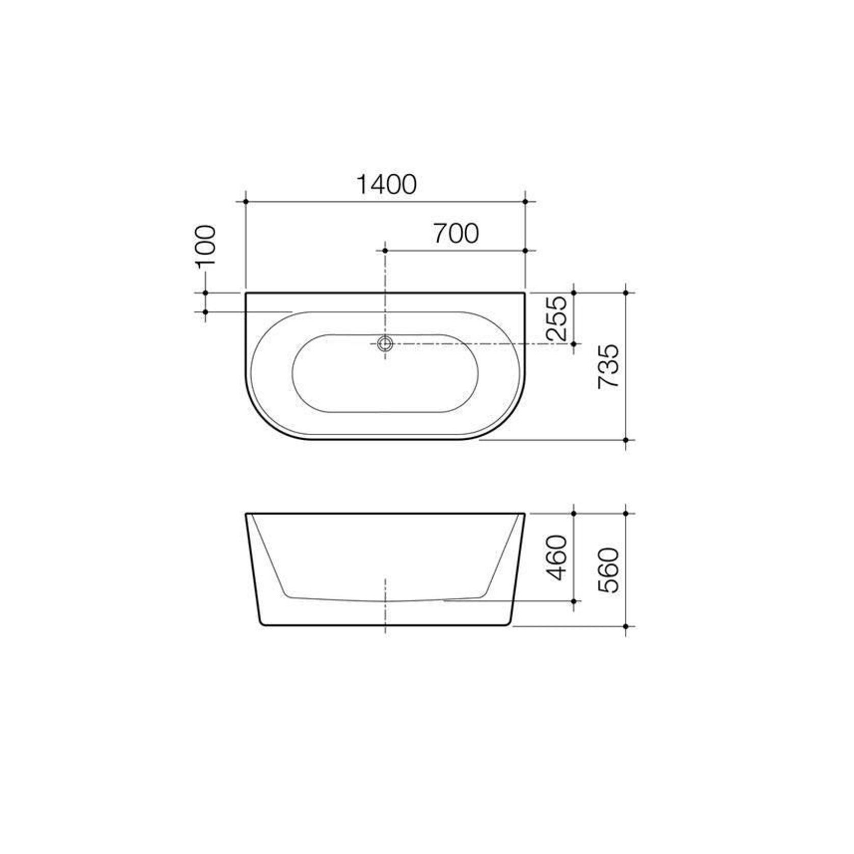 Caroma Urbane II Back to Wall Freestanding Bath gallery detail image