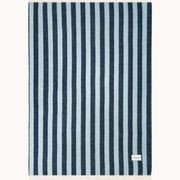 Maison Deux Candy Wrap - Navy Ice Blue | Large Reversible Wool Throw gallery detail image