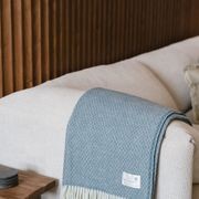 Ruanui Station Lambswool Throw - Bentley Blue gallery detail image