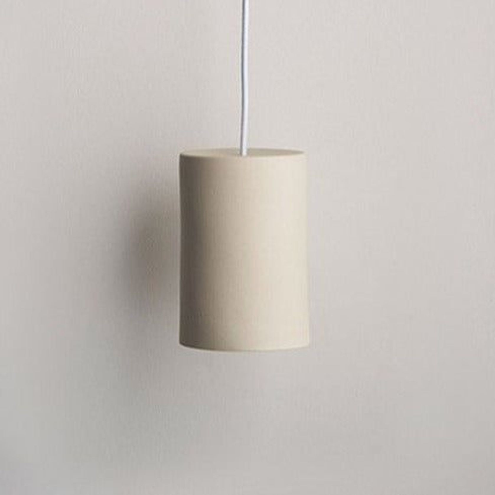 Ceramic Cylinder Pendant Light Small gallery detail image
