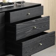 Boden Charcoal Solid Oak 6 Drawers Chest gallery detail image