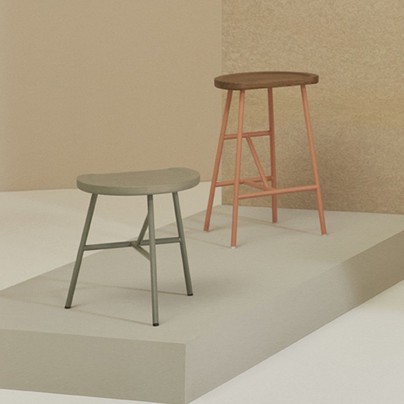 Puccio Wooden Low Stool gallery detail image
