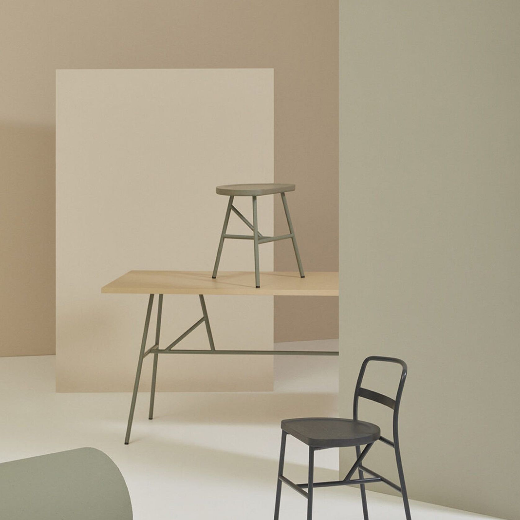 Puccio Wooden Stool gallery detail image