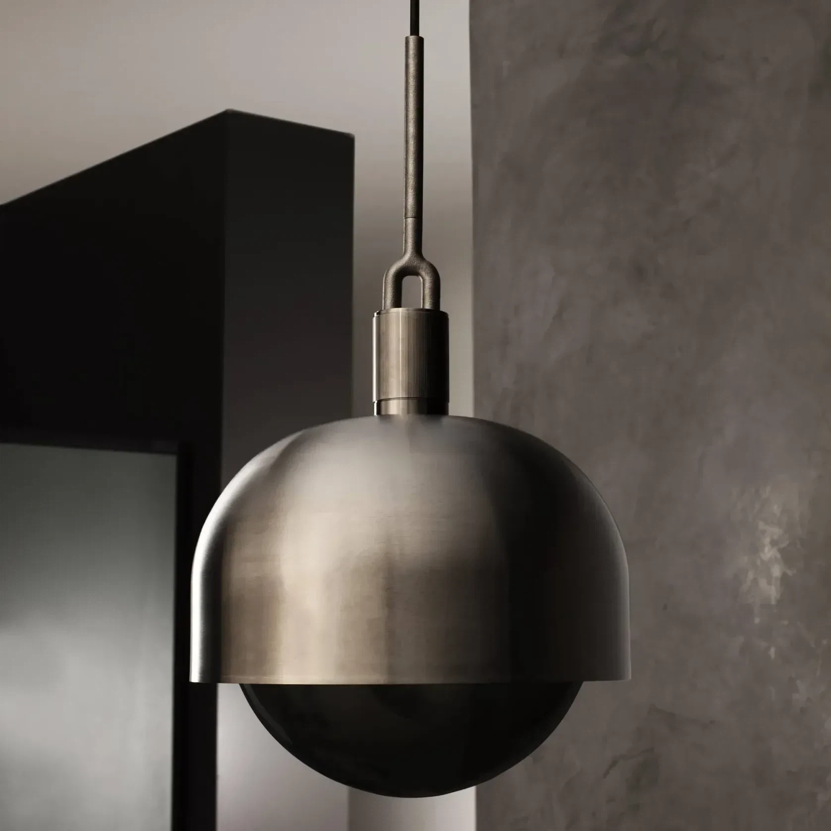 Forked Shade and Globe Pendant gallery detail image