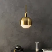Forked Shade and Globe Pendant gallery detail image