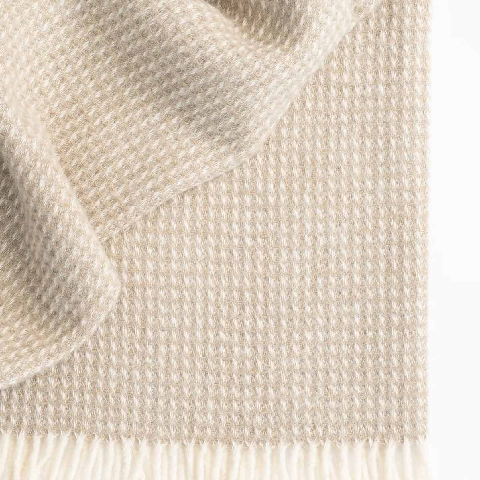 Weave Home Breckon Wool Throw Blanket - Hazel | NZ Made | Waffle gallery detail image