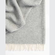 Weave Home Breckon Wool Throw Blanket - Fog | NZ Made | Waffle gallery detail image
