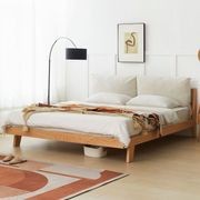 Bremen Natural Solid Oak Bed Frame - Queen Size gallery detail image