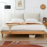 Bremen Natural Solid Oak Bed Frame - Queen Size gallery detail image