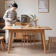 Bremen Natural Solid Oak Extending Dining Table gallery detail image