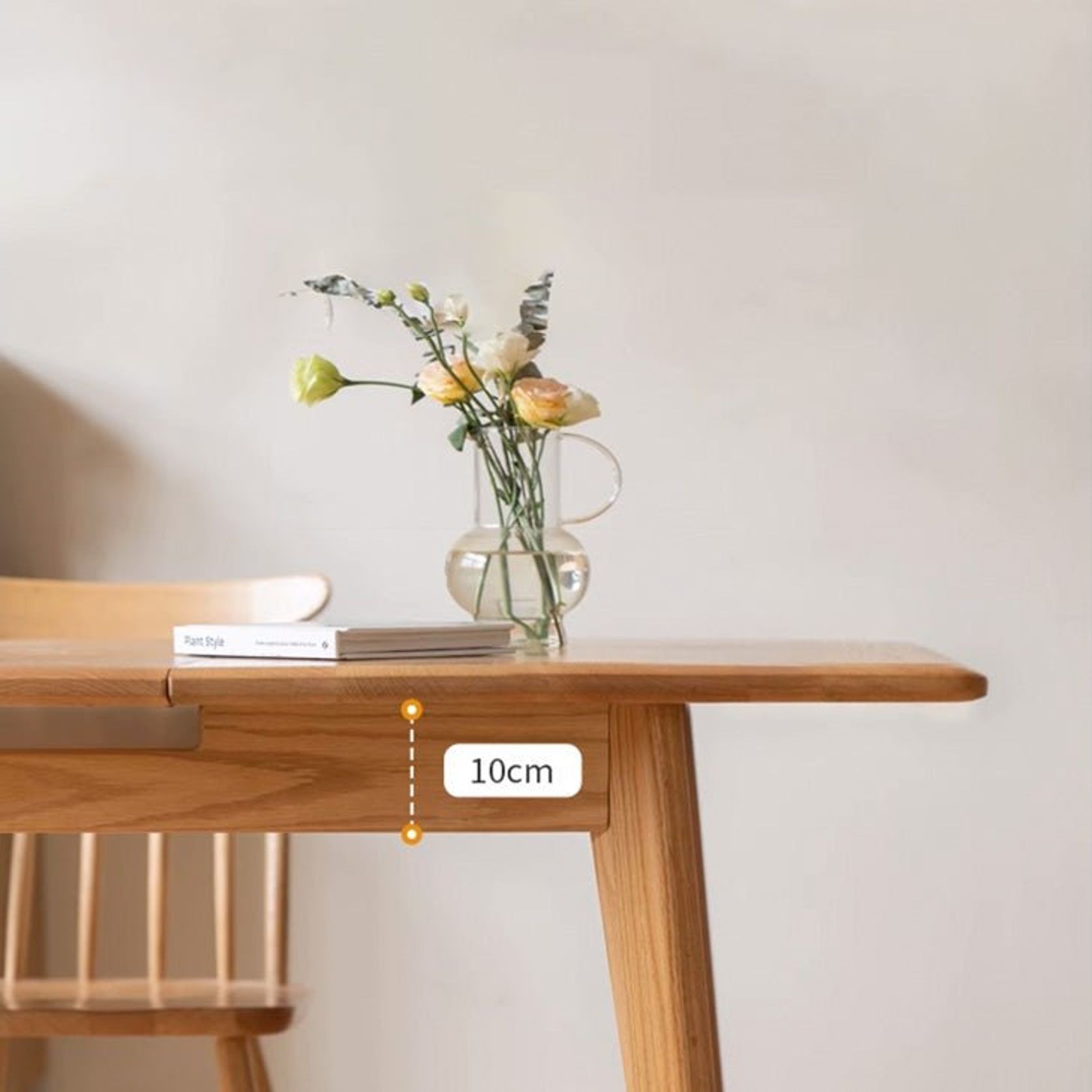 Bremen Natural Solid Oak Extending Dining Table gallery detail image