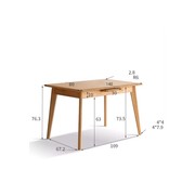 Bremen Natural Solid Oak Extending Dining Table gallery detail image