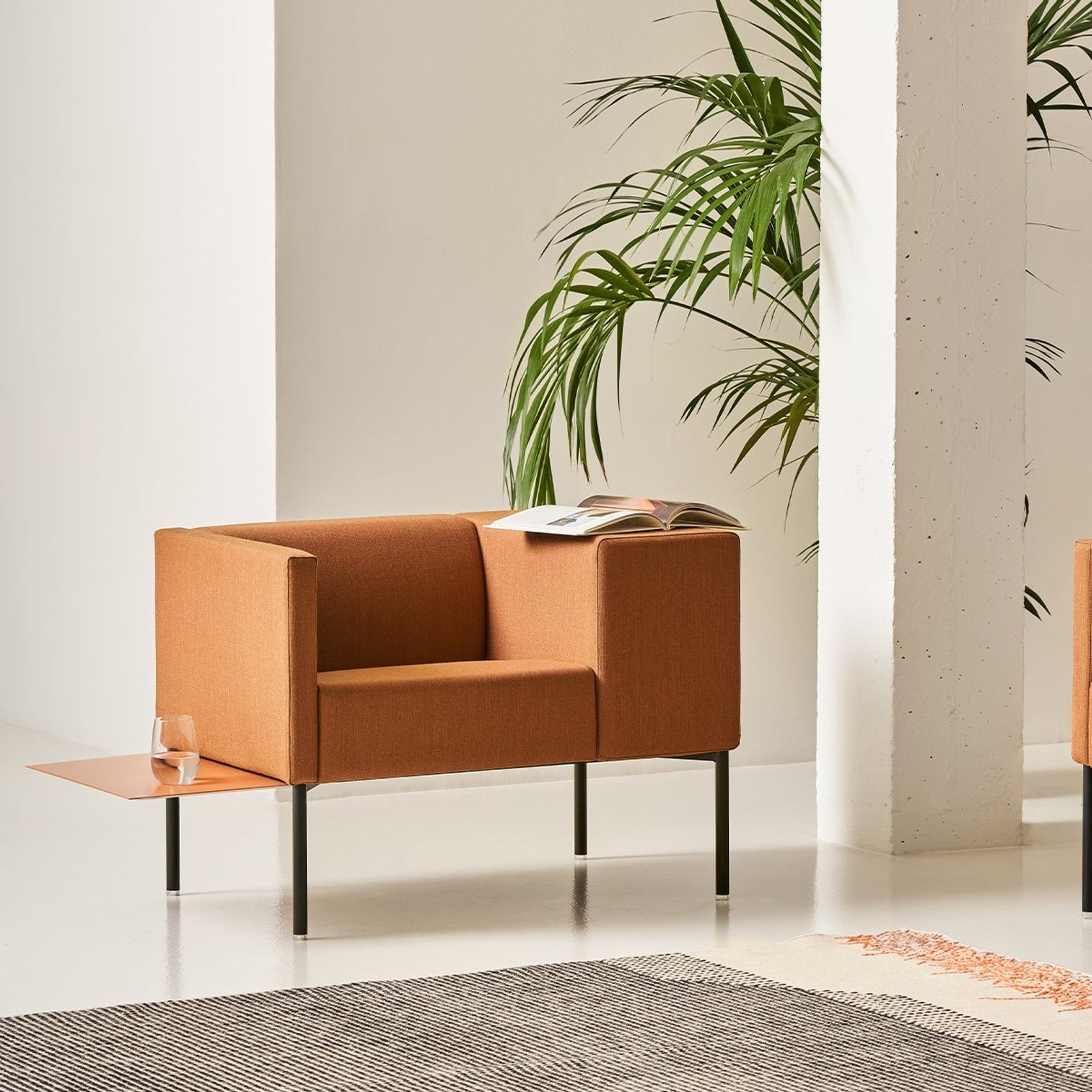 Brix Armchair - Wide Arm & Auxiliary Table gallery detail image