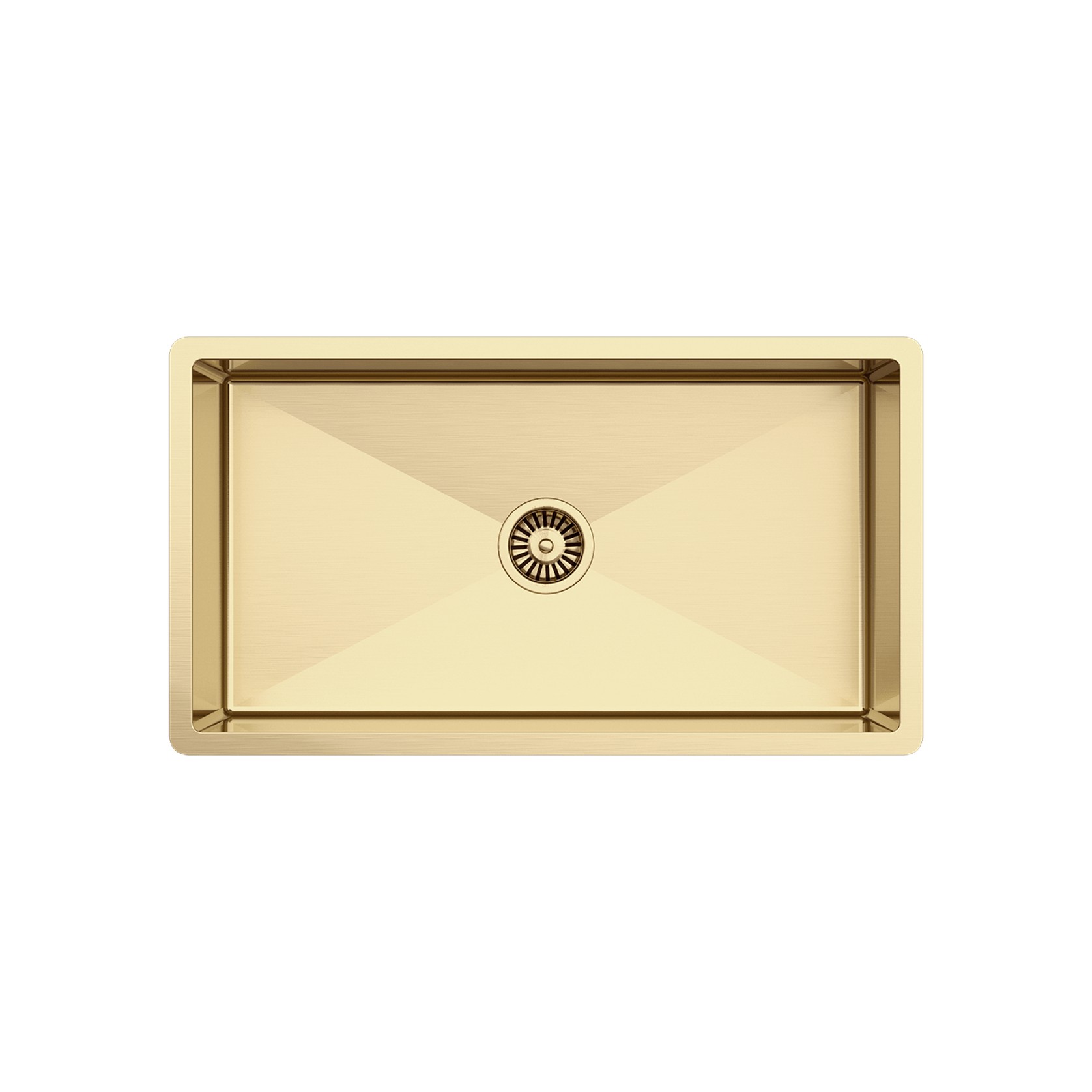 Brushed Brass Gold Marissa 810x450 XLarge Single Bowl Sink Trough gallery detail image