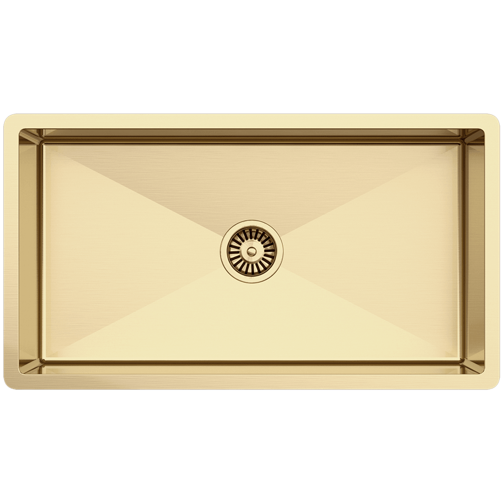 Brushed Brass Gold Marissa 810x450 XLarge Single Bowl Sink Trough gallery detail image