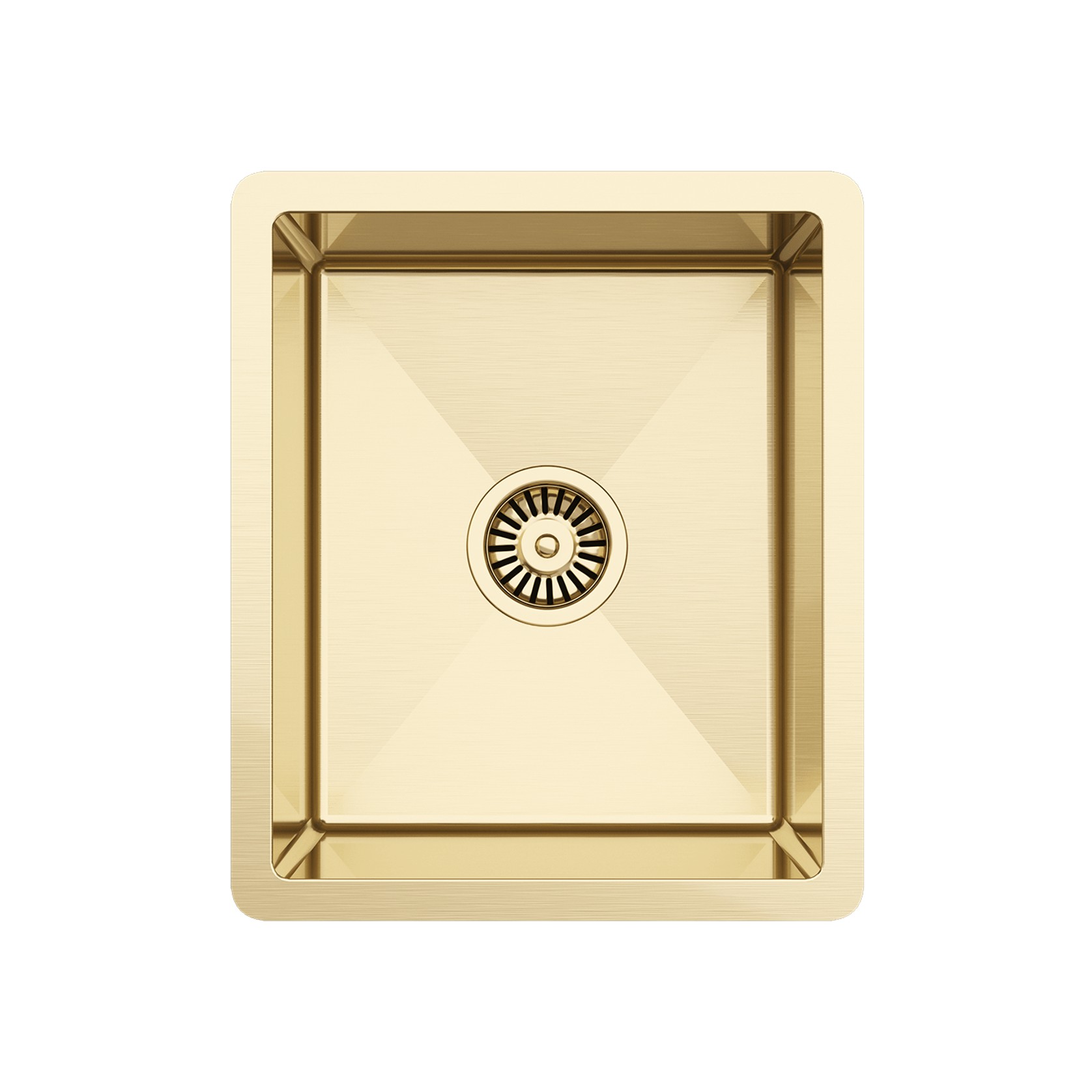 Brushed Brass Gold Maya 380x450 Single Bowl Sink gallery detail image