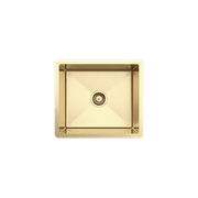 Brushed Brass Gold Penny 510x450 Single Bowl Sink gallery detail image