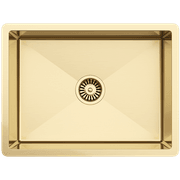 Brushed Brass Gold Willow 600x450 Medium Single Bowl Sink gallery detail image