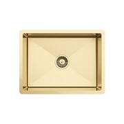 Brushed Brass Gold Willow 600x450 Medium Single Bowl Sink gallery detail image