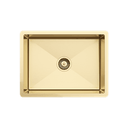 Brushed Brass Gold Willow 600x450 Medium Single Bowl Sink gallery detail image