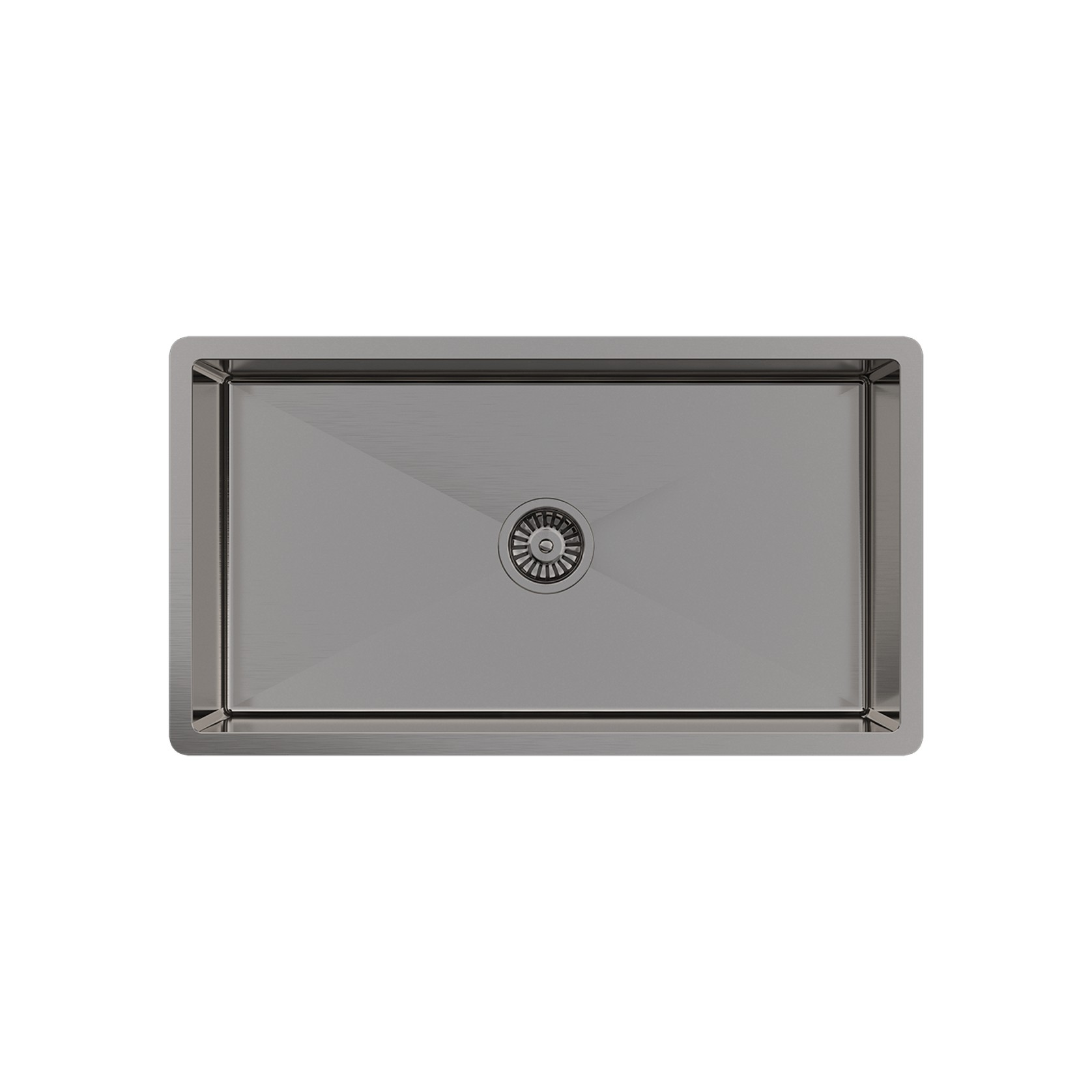 Brushed Gunmetal Marissa 810x450 XLarge Single Bowl Sink Trough gallery detail image