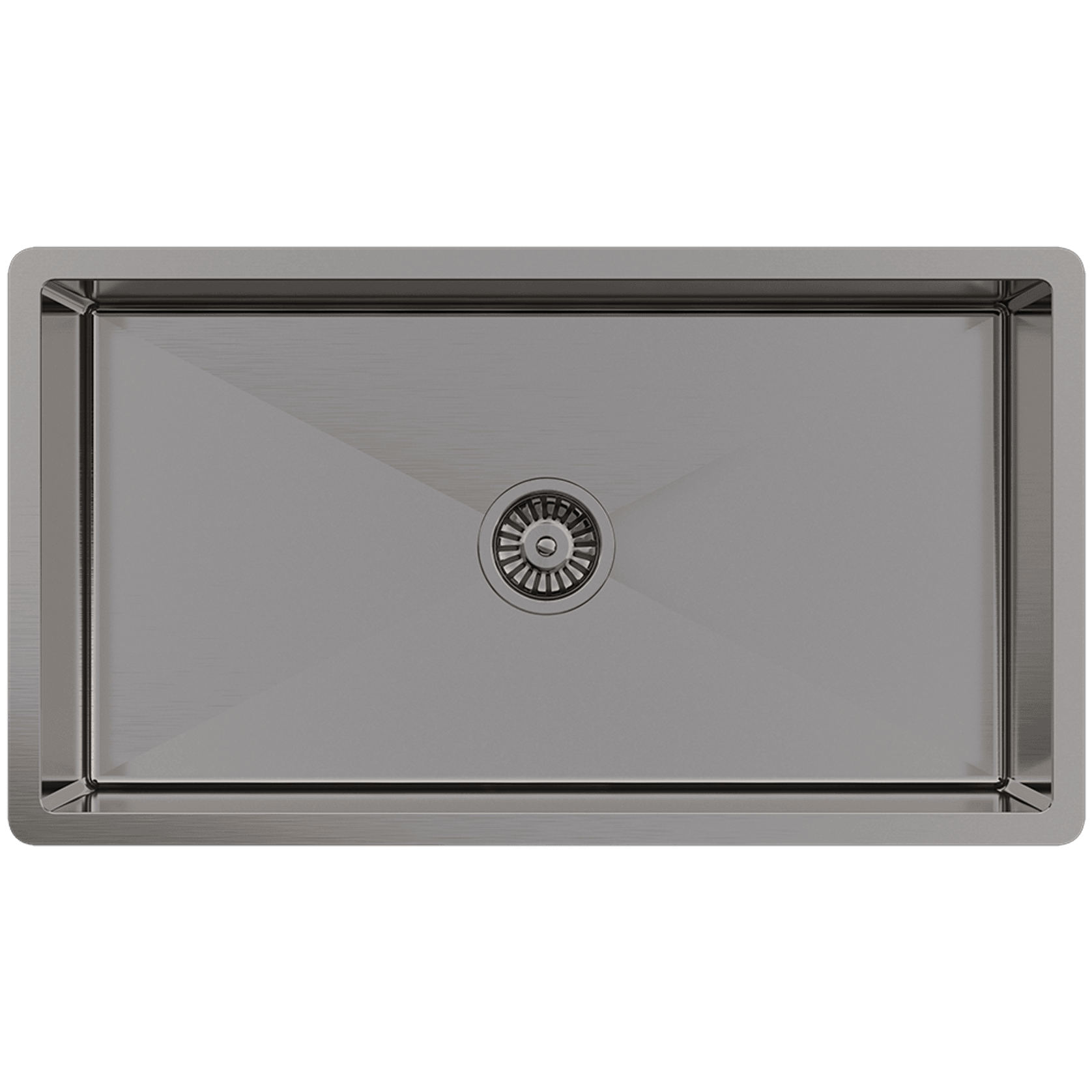 Brushed Gunmetal Marissa 810x450 XLarge Single Bowl Sink Trough gallery detail image