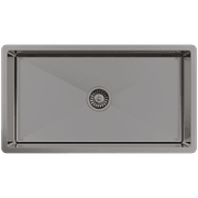 Brushed Gunmetal Marissa 810x450 XLarge Single Bowl Sink Trough gallery detail image