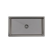 Brushed Gunmetal Marissa 810x450 XLarge Single Bowl Sink Trough gallery detail image