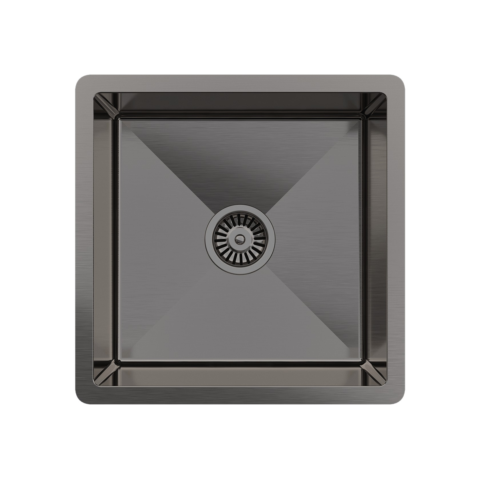 Brushed Gunmetal Nala 450x450 Single Bowl Sink gallery detail image